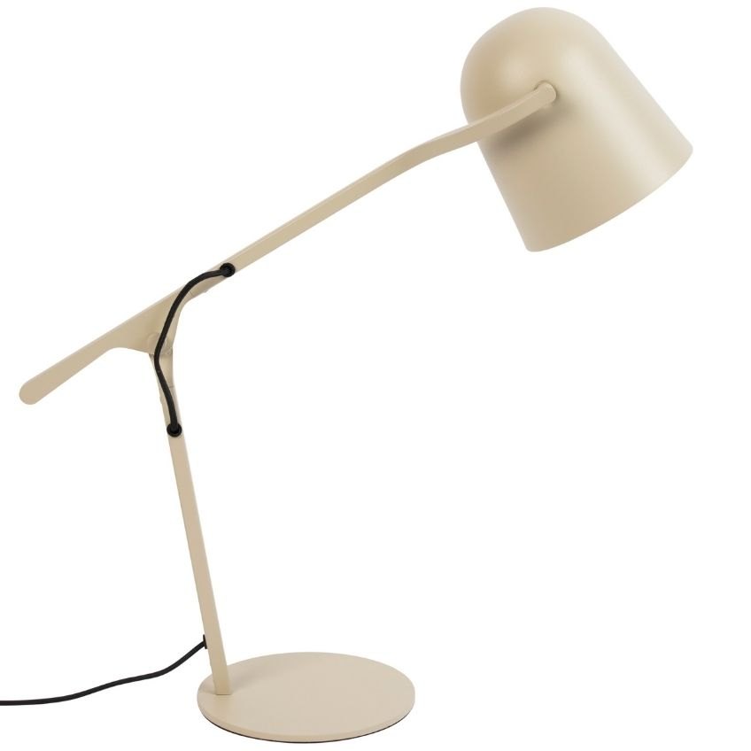 Béžová kovová stolní lampa