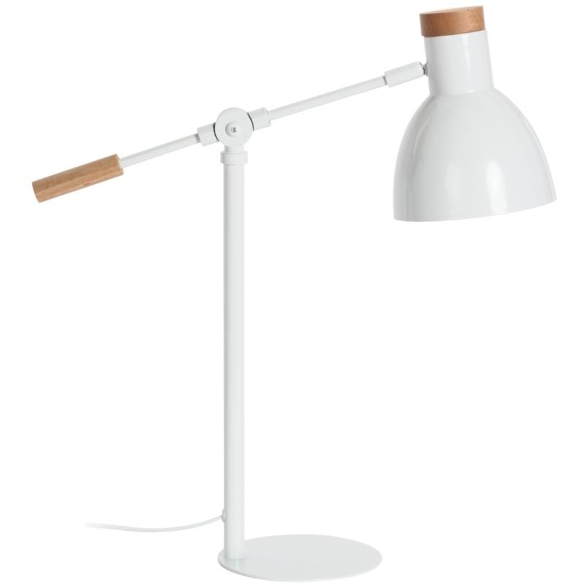 Bílá kovová stolní lampa Kave