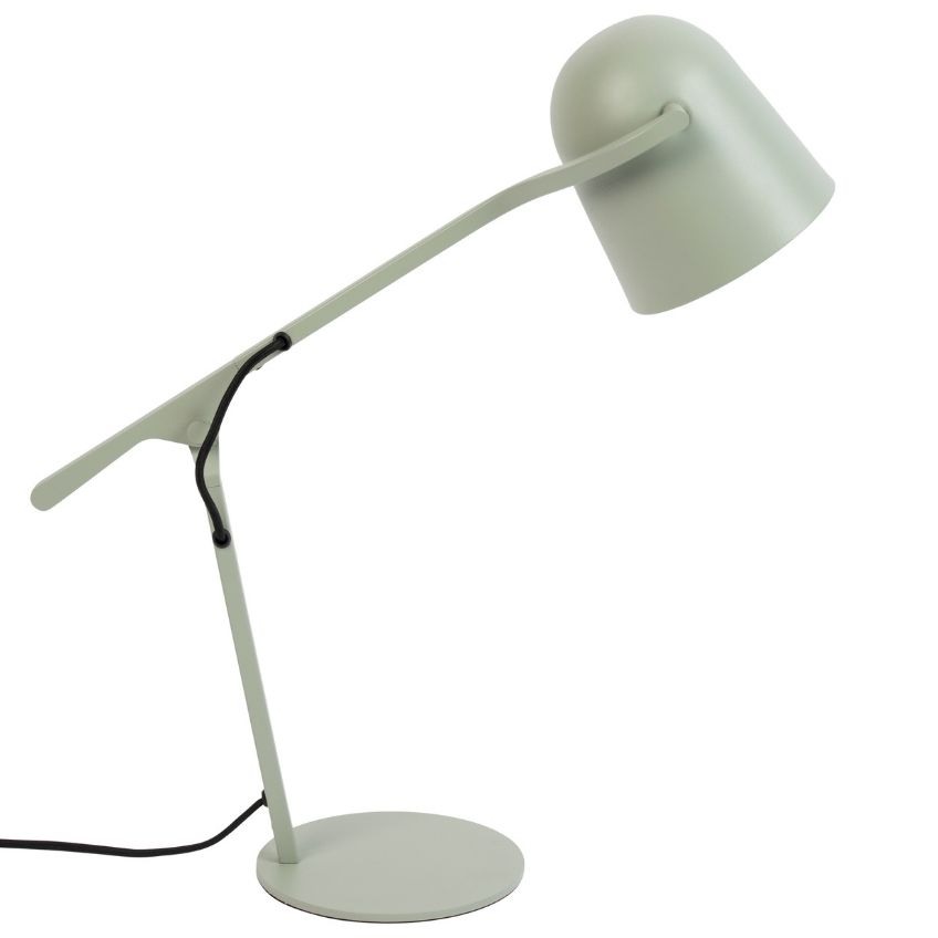 Šalvějově zelená kovová stolní lampa