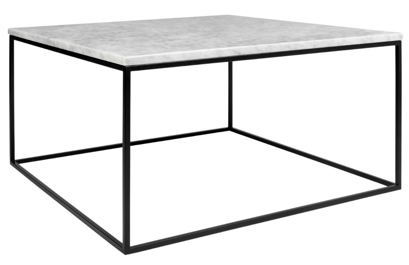 Bílý mramorový konferenční stolek TEMAHOME Gleam 75x75