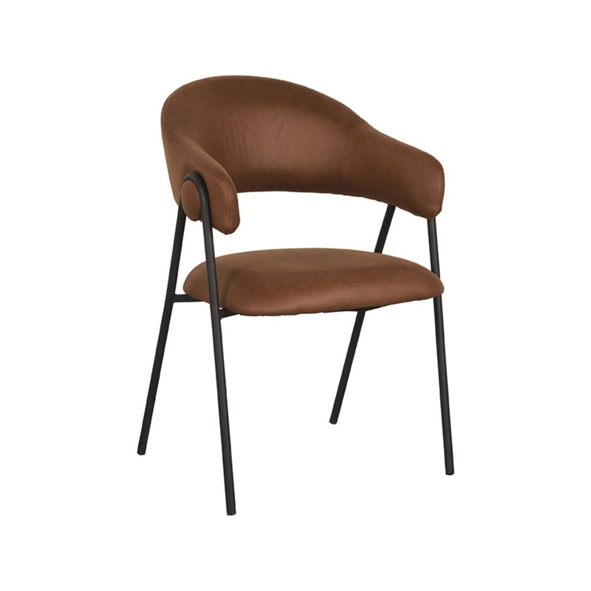 LABEL51 Jídelní židle LOWEN hnědé mikrovlákno