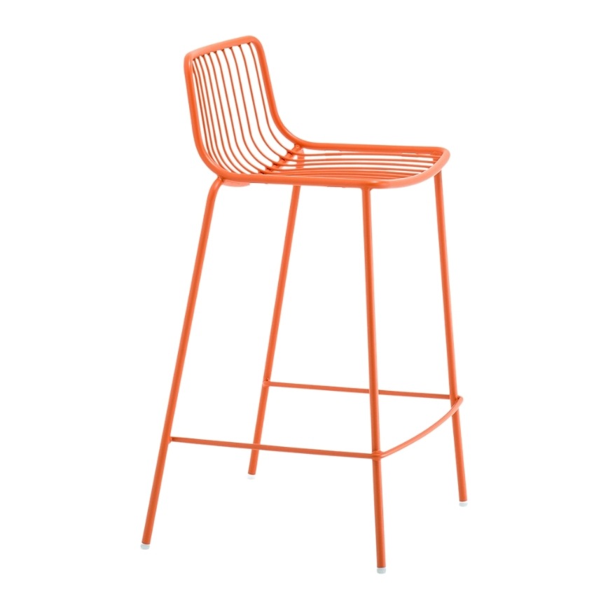 Pedrali Oranžová kovová barová židle Nolita