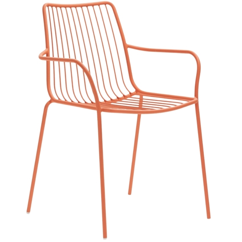 Pedrali Oranžová kovová zahradní židle Nolita