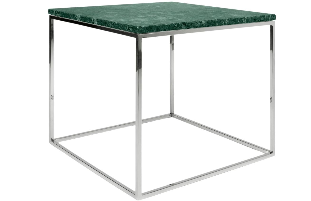 Zelený mramorový odkládací stolek TEMAHOME Gleam 50 x