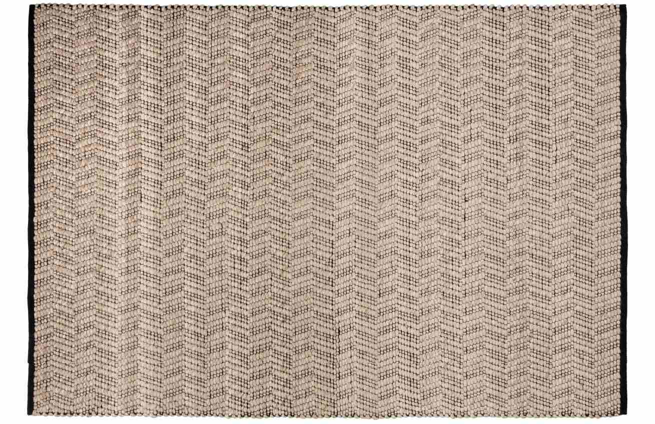 Hnědý vlněný koberec Kave Home