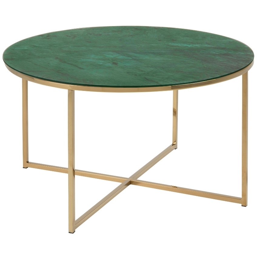 Scandi Zelený skleněný konferenční stolek Venice