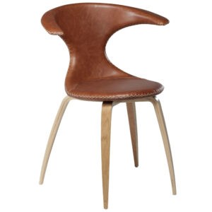 ​​​​​Dan-Form Hnědá kožená jídelní židle s