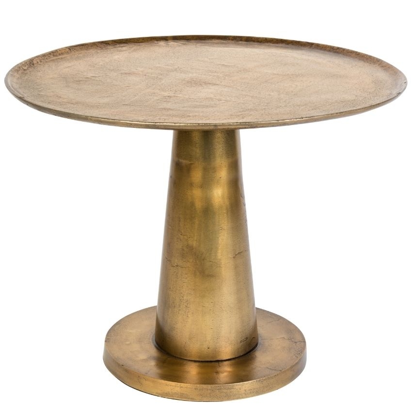 Zlatý kovový konferenční stolek DUTCHBONE Brute