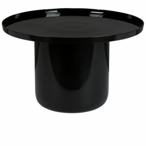 Černý kovový kulatý konferenční stolek ZUIVER