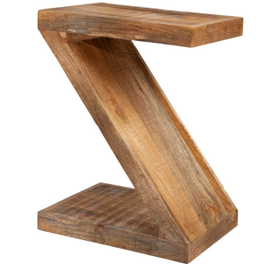 Moebel Living Masivní mangový odkládací stolek Zeta