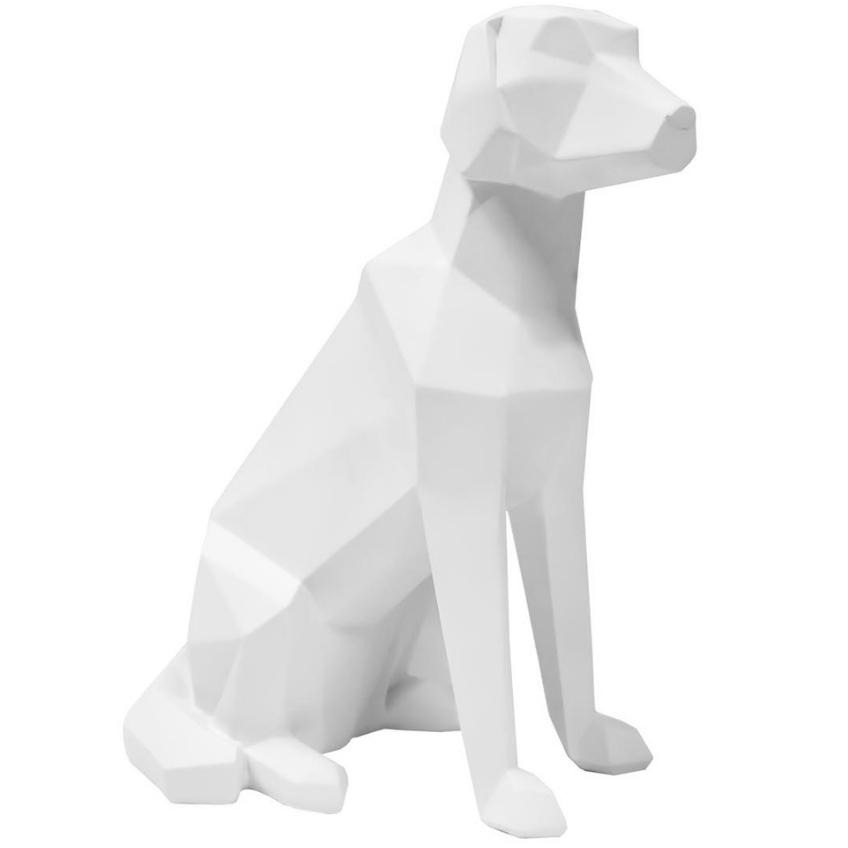Time for home Bílá dekorativní soška Origami Dog