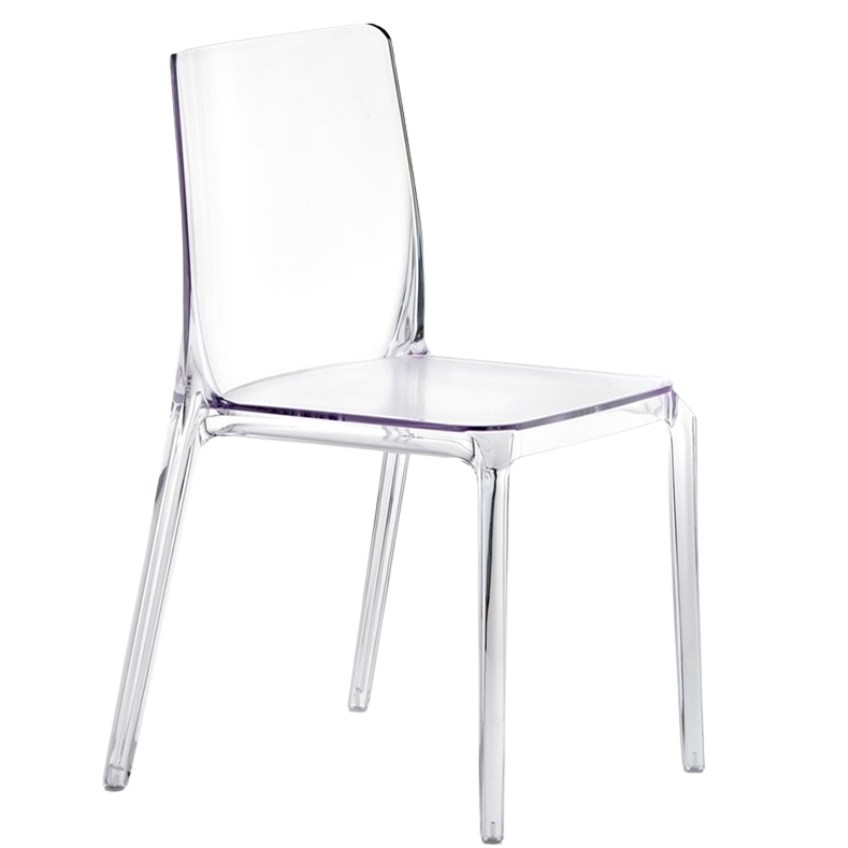 Pedrali Transparentní plastová jídelní židle