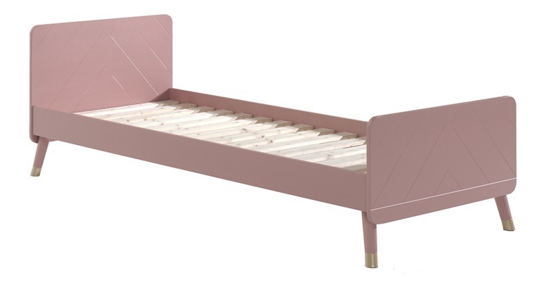 Růžová dřevěná postel Vipack Billy