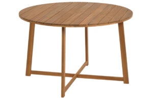 Dřevěný kulatý zahradní stůl Kave Home