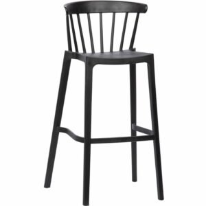 Hoorns Černá plastová barová židle