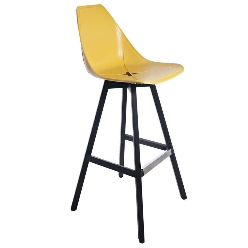 Alma Design Žlutá barová židle