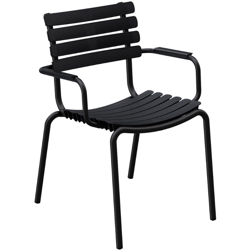 Černá plastová zahradní židle HOUE ReClips