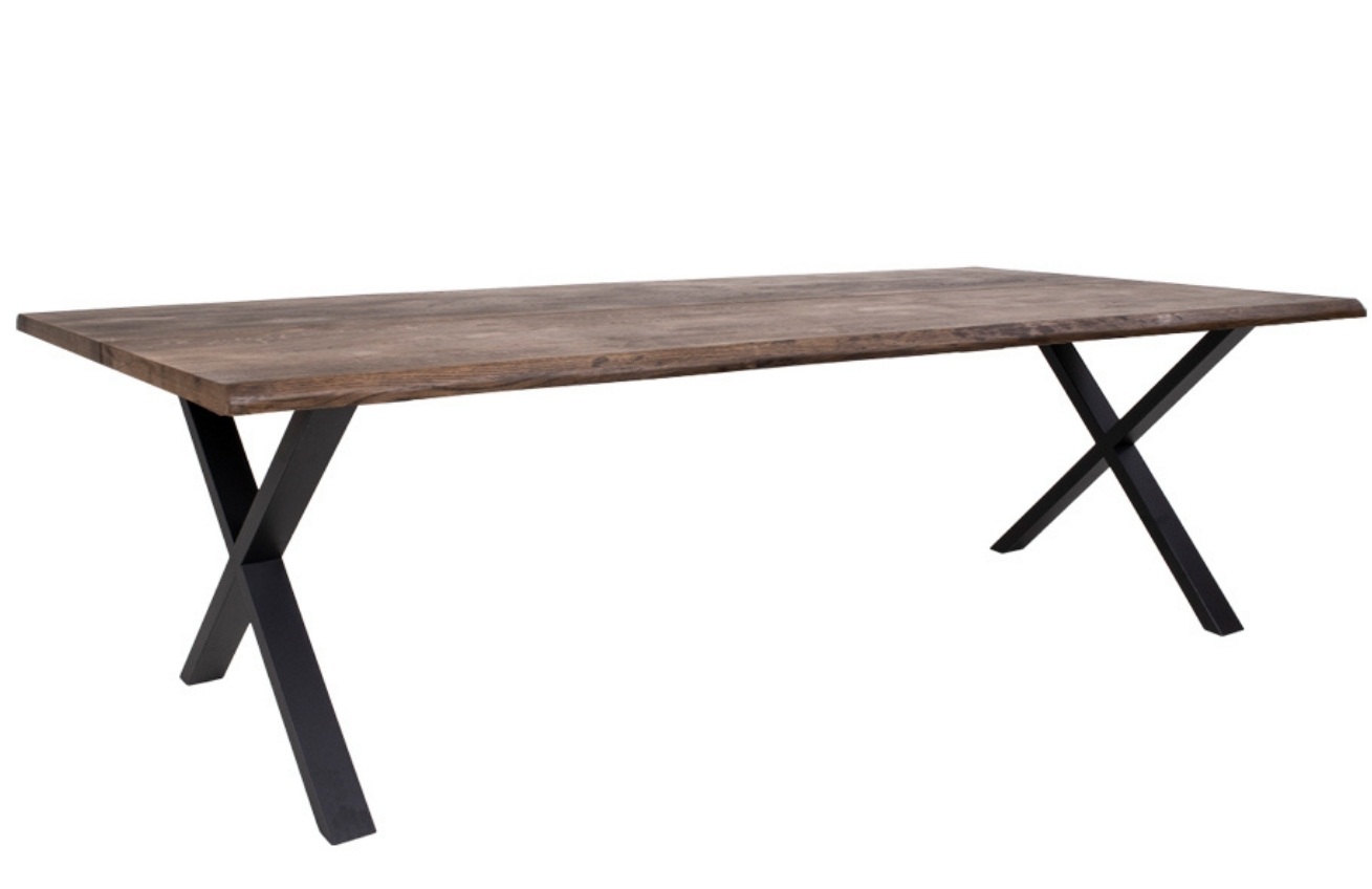 Nordic Living Tmavě hnědý dubový jídelní stůl