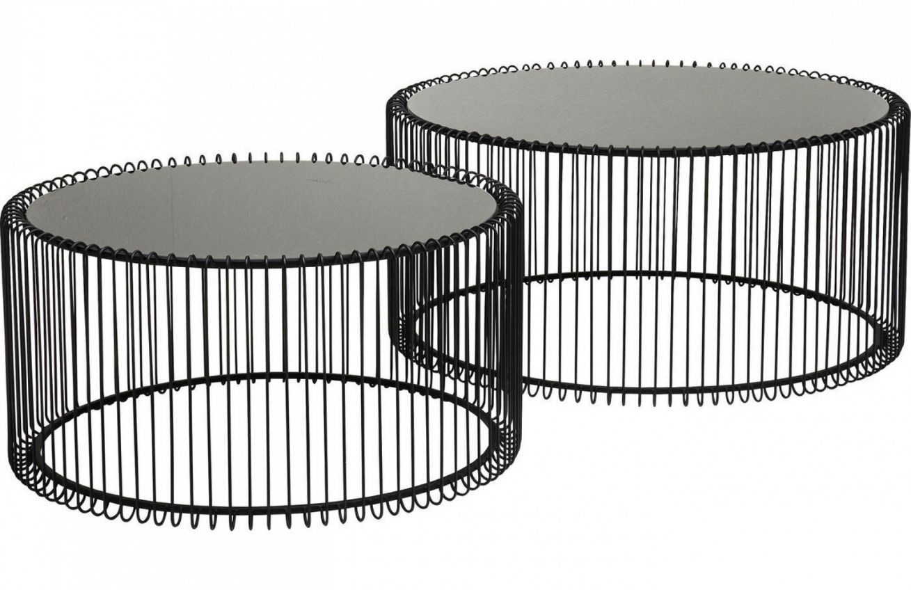 Kare Design Set dvou černých kovových konferenčních