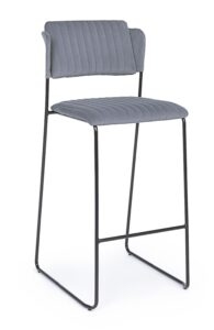 BIZZOTTO barová židle BEATRICE šedá