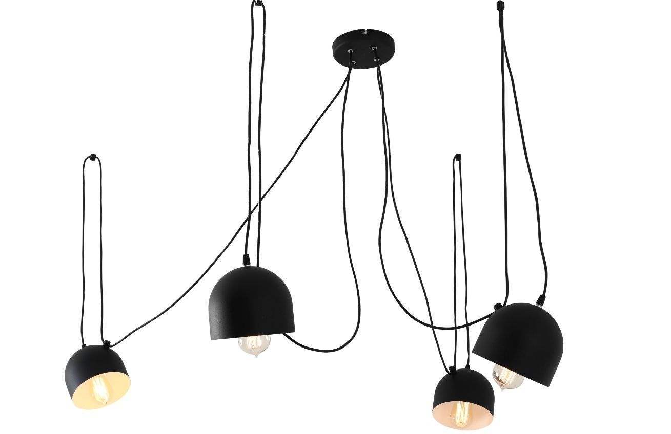 Nordic Design Černé kovové závěsné světlo