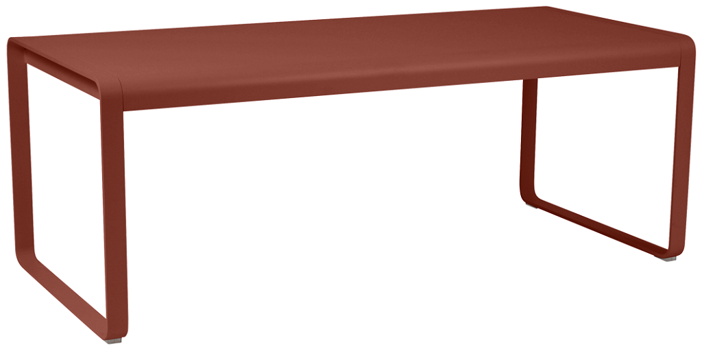 Okrově červený kovový stůl Fermob