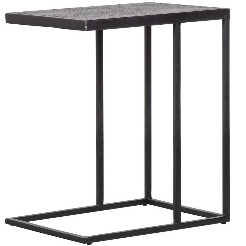 Hoorns Černý kovový odkládací stolek Fabe
