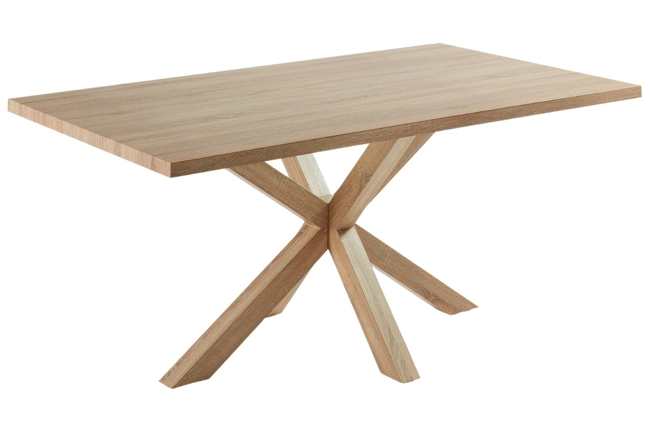Dubový jídelní stůl Kave Home Argo 180 x 100 cm s přírodní kovovou