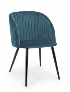 BIZZOTTO Sametová židle QUEEN modrá