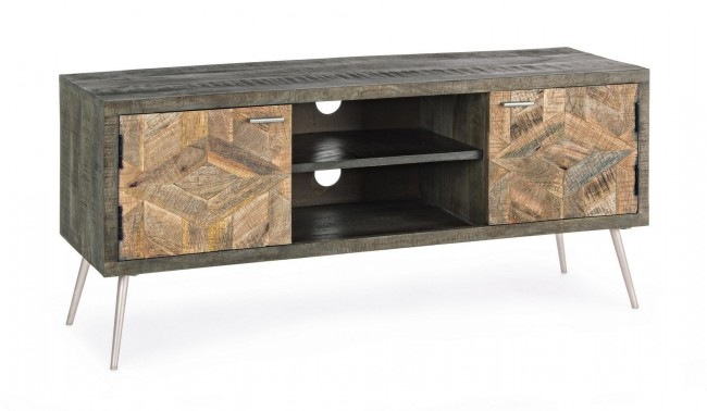 BIZZOTTO dřevěný TV stolek NORWOOD 125x55 cm