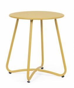 BIZZTTO konferenční žlutý zahradní stolek WISSANT ø40 cm