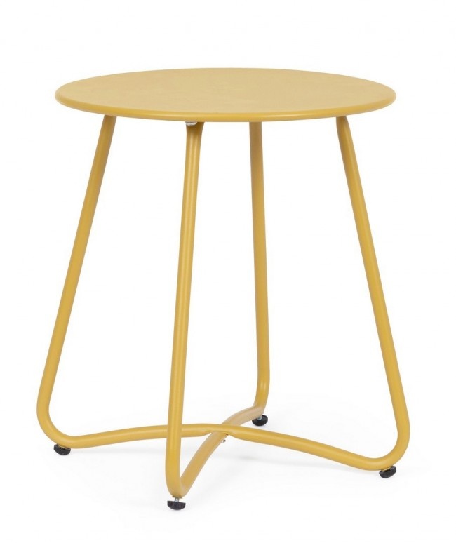 BIZZTTO konferenční žlutý zahradní stolek WISSANT ø40 cm
