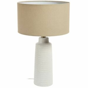 Bílá keramická stolní lampa Kave Home