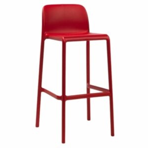 Nardi Červená plastová barová židle