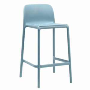 Nardi Světle modrá plastová barová židle
