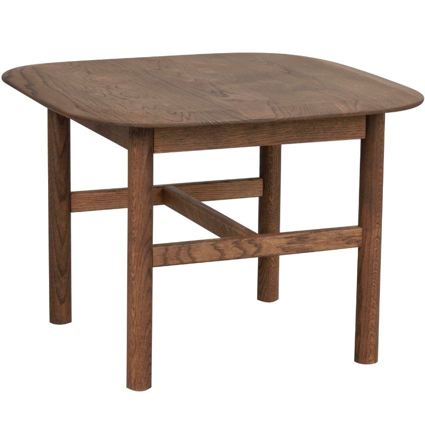 Tmavě hnědý dubový konferenční stolek ROWICO HAMMOND