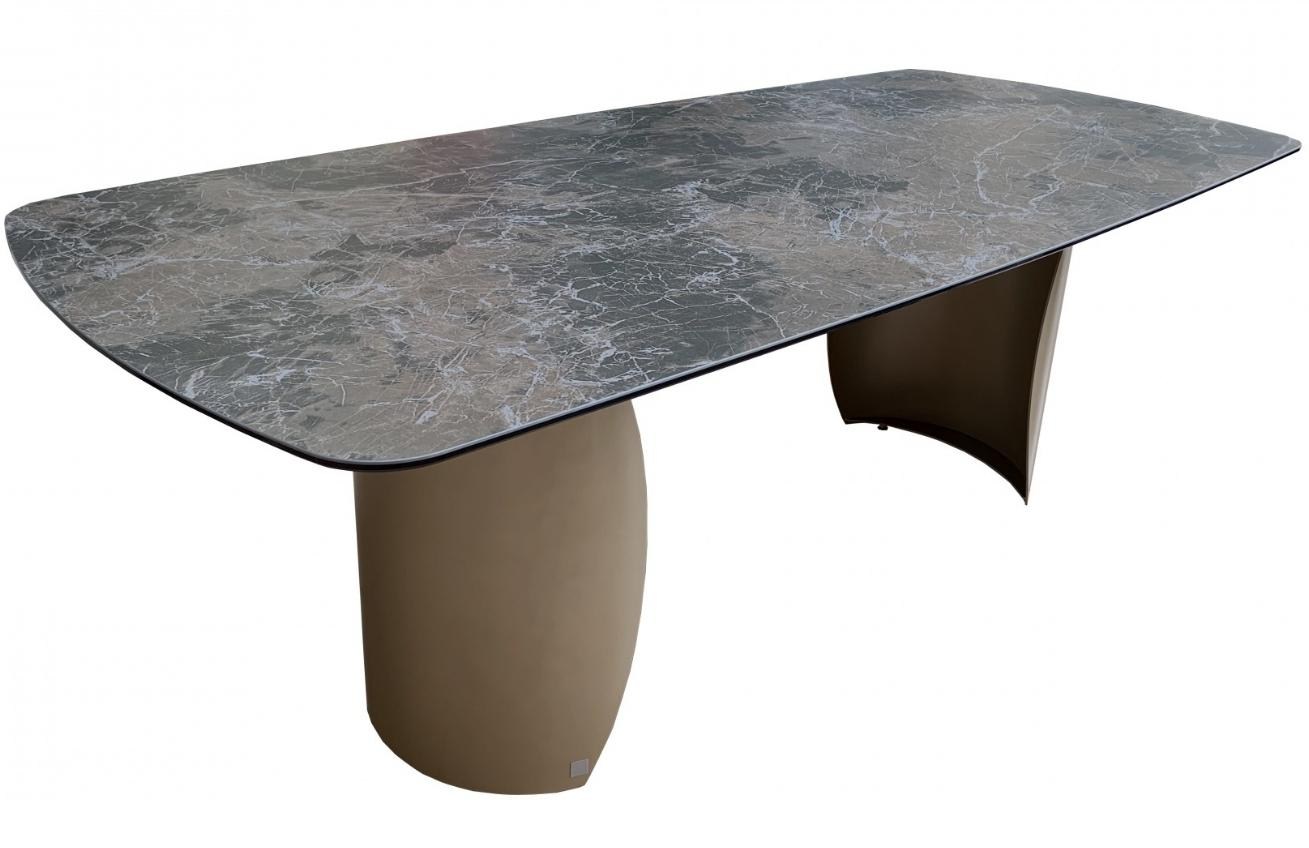 Hnědo šedý keramický jídelní stůl Miotto Arona