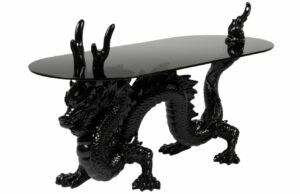 Černý skleněný konferenční stolek Bold Monkey Dragonized