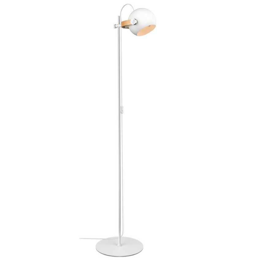Bílá kovová stojací lampa Halo Design