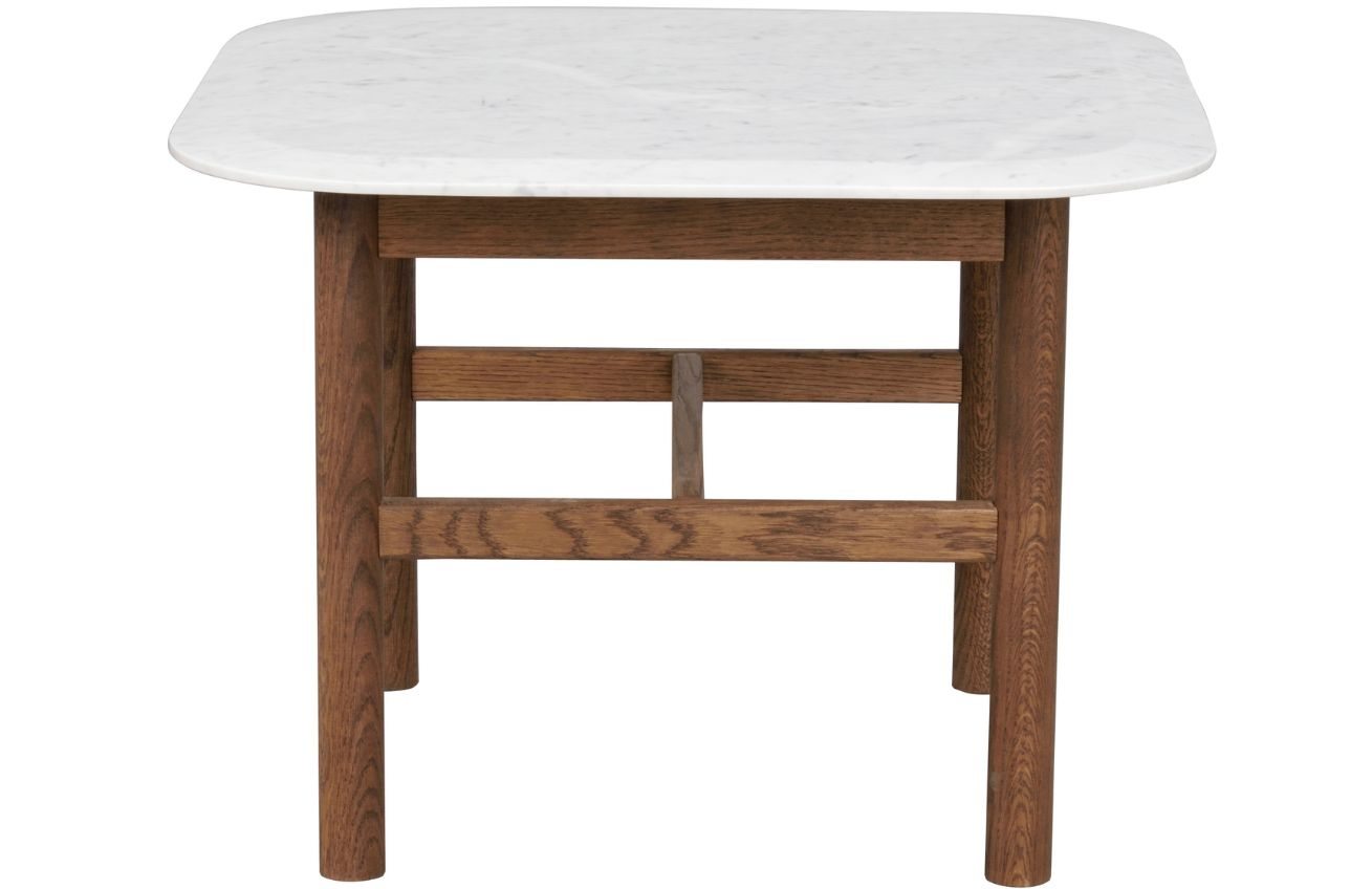 Bílý mramorový konferenční stolek ROWICO HAMMOND 62 x
