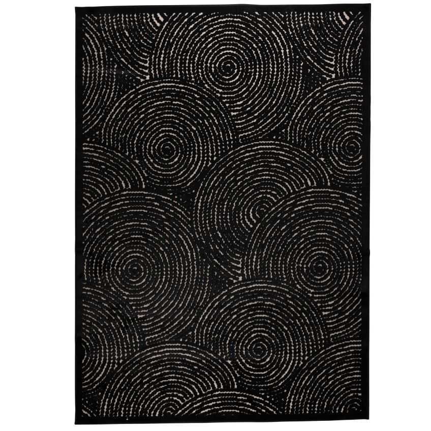 Černý koberec DUTCHBONE Dots 240