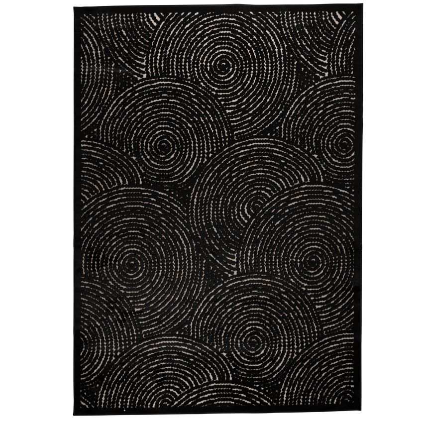 Černý koberec  DUTCHBONE Dots 300