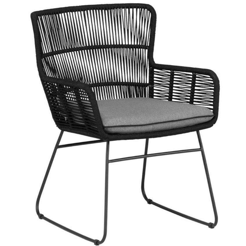 Hoorns Antracitově šedá kovová zahradní židle