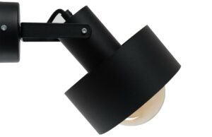 Nordic Design Černé kovové nástěnné světlo