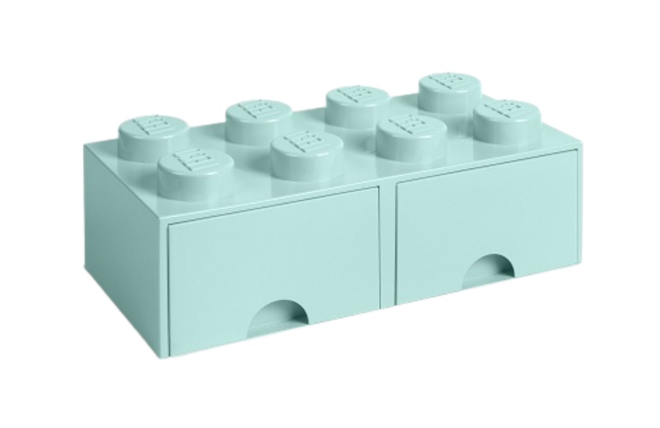 Tyrkysový úložný box LEGO® Storage 25