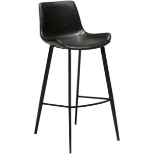 ​​​​​Dan-Form Vintage černá koženková barová židle