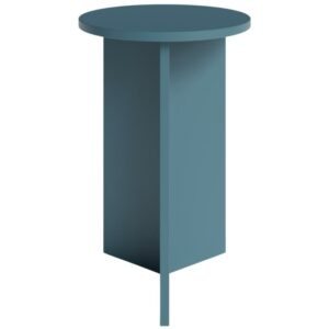 Petrolejově modrý vysoký kulatý odkládací stolek