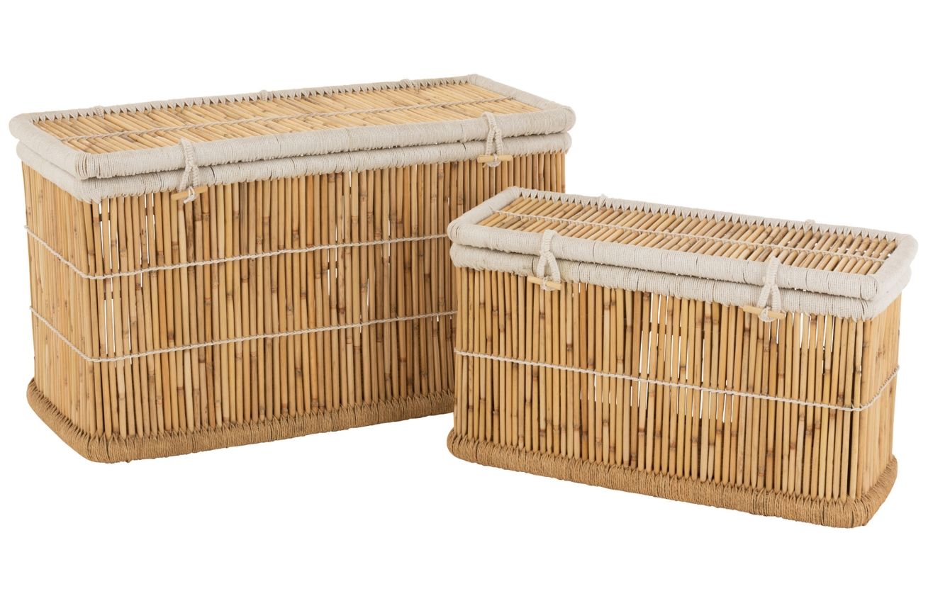Set dvou bambusových úložných košů J-line