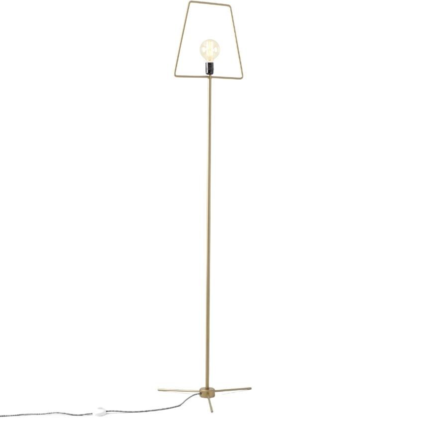 Nordic Design Zlatá kovová stojací lampa