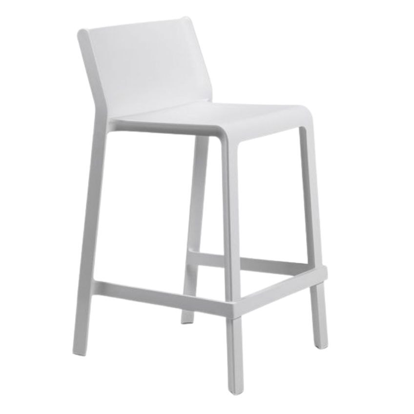 Nardi Bílá plastová barová židle